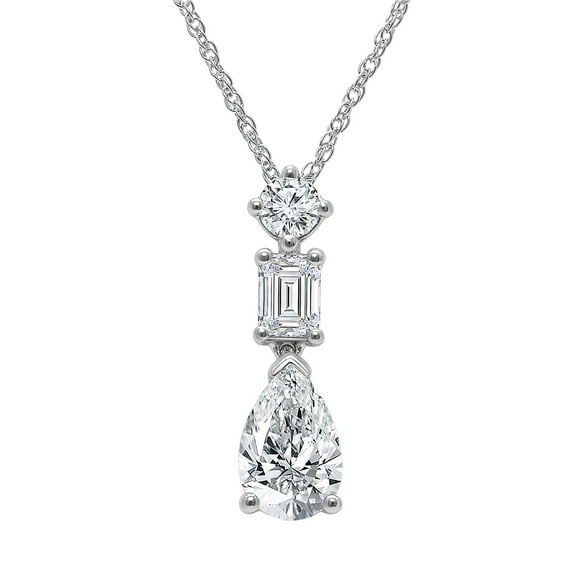 Lab Created Multi-Shape Diamond Pendant in 14K Gold, 1.45C.T.T.W.