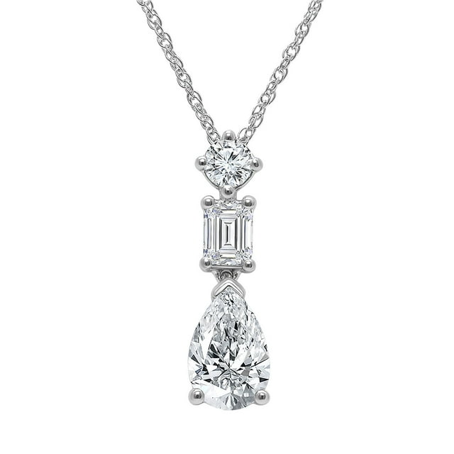 Lab Created Multi-Shape Diamond Pendant in 14K Gold, 1.45C.T.T.W.