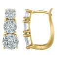 thumbnail image 1 of 0.96 CT. T.W. Diamond Hoop Earrings in 14K Gold, 1 of 6