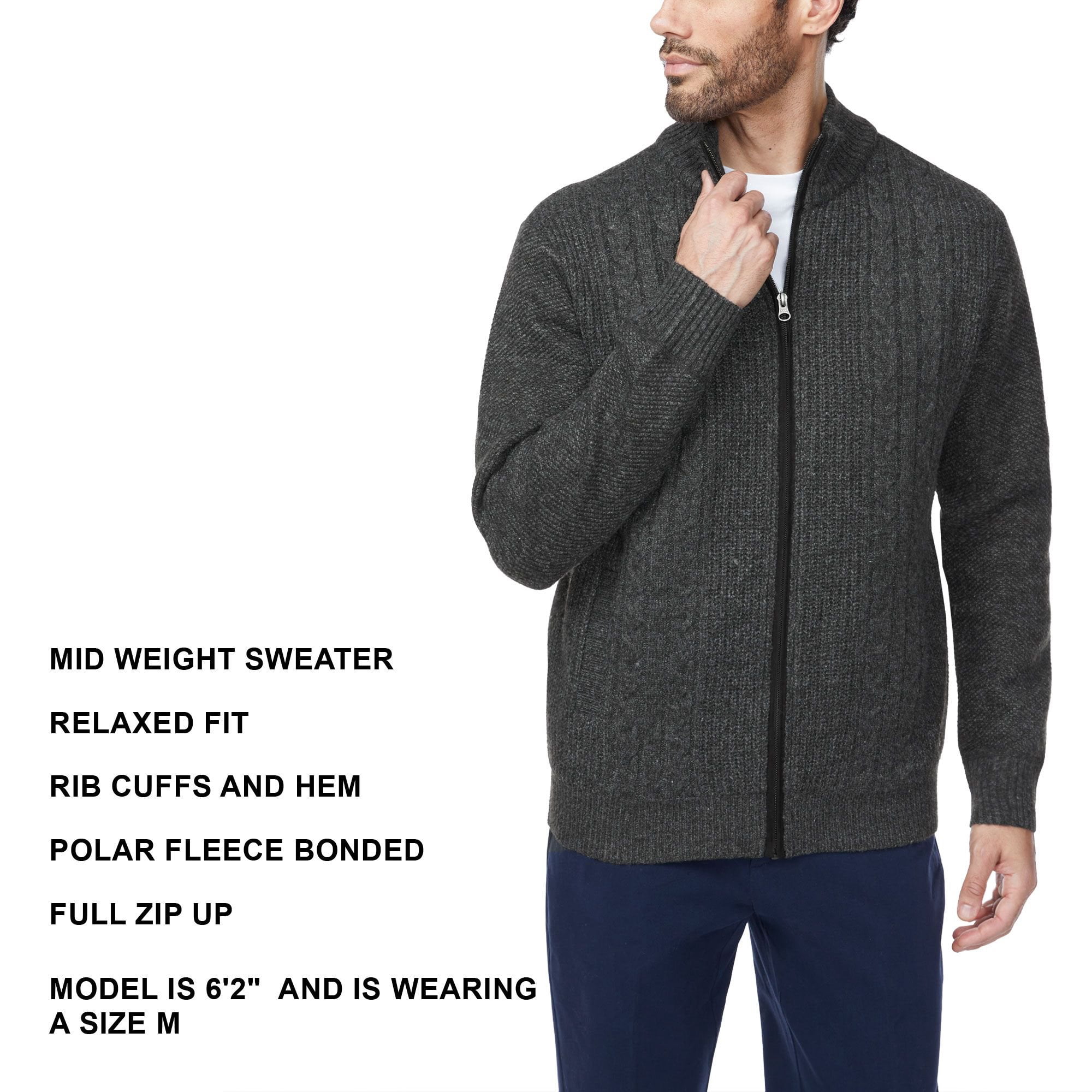Dockers Men's Full Zip Sweater - Samsclub.com