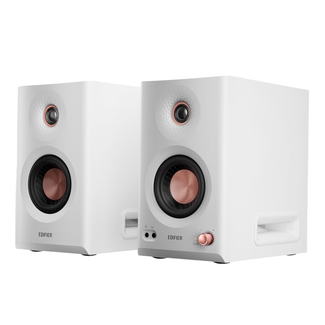 Edifier 110-Watt-RMS Bluetooth MR5 Powered 2.0 Studio Monitor Speaker Set with 5-In. Woofers, Hi-Res Audio/Hi-Res Audio Wireless, Pair