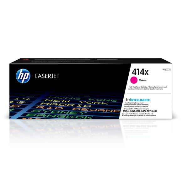HP 414X, High-Yield Magenta Original LaserJet Toner Cartridge