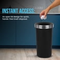 thumbnail image 2 of Simpli-Magic 16 Gallon (60L) Open Top Trash Can – Round Commercial Trash Can – Smudge-Resistant, Easy to Clean, Non-Skid Base, Plastic (2 Pack), 2 of 5