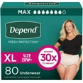 thumbnail image 1 of Depend Fresh Protection Incontinence Underwear for Women, Choose Size, 1 of 7
