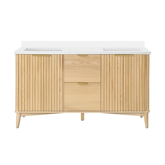 OVE Decors Gabi 60" W x 22" D Freestanding Bathroom Vanity with Sink