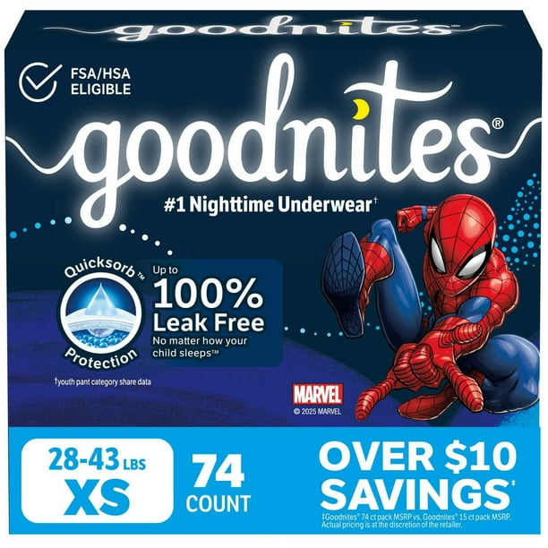 Goodnites Nighttime Bedwetting Underwear for Boys, Sizes Extra Small - Extra Extra Large