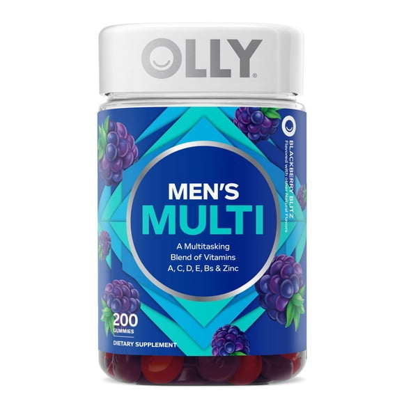 OLLY Men's Multivitamin Gummy, Blackberry, 200 ct.