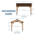 thumbnail image 14 of Backyard Discovery Norwood Cedar Gazebo with PowerPort, Choose Size, 14 of 15