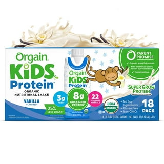 Orgain Kids 8g Protein Organic Nutritional Shake, Vanilla, 8 fl. oz., 18 pk.