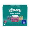 thumbnail image 1 of Kleenex Disposable Paper Hand Towels, 6 boxes, 60 towels/box, 1 of 8