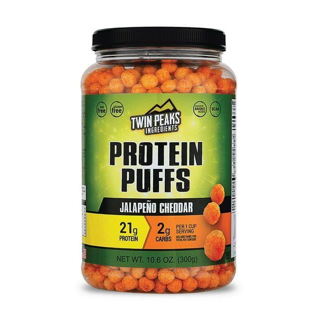 Twin Peaks 21g Keto Protein Puffs, Nacho Cheese, 0.66 lbs.