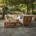 thumbnail image 3 of Cambridge Casual Catalina Teak Sofa Set with Cushions, 6pc, 3 of 11