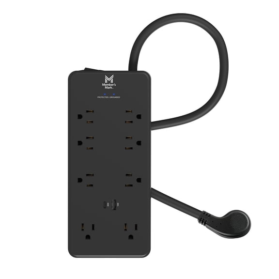 Member’s Mark 6-ft. Surge Protector w/ 8 AC outputs, 1 USB-C + 1 USB-A outputs