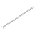 thumbnail image 3 of Lab Created White Sapphire Square Link Bracelet in Sterling Silver, 3 of 6