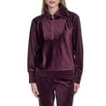 thumbnail image 1 of Halston Women's Velour Quarter-Zip Pullover, 1 of 8