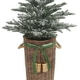 thumbnail image 4 of Member's Mark 48" Pre-Lit Flocked Topiary in Woven Basket, 4 of 5