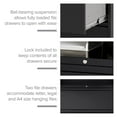thumbnail image 6 of Hirsh 36" Wide 2 Drawer Lateral Combo File Cabinet, Black, 6 of 11