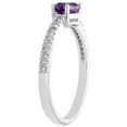 thumbnail image 3 of Baguette Cut Gemstone and 0.10 CT. T.W. Diamond Ring in 14K Gold, 3 of 4