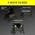 thumbnail image 3 of Jeep Wrangler Deluxe Stroller Wagon + Accessories Black/Green, 3 of 13