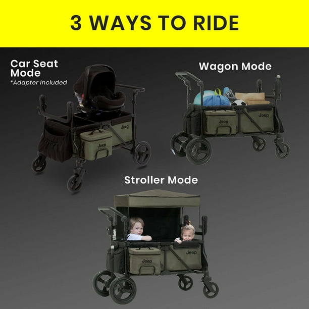 Jeep Deluxe Wrangler Stroller Wagon Accessories Black/Green