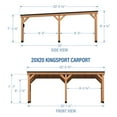 thumbnail image 12 of Backyard Discovery 20' x 20' Kingsport Cedar Carport/Gazebo, 12 of 14