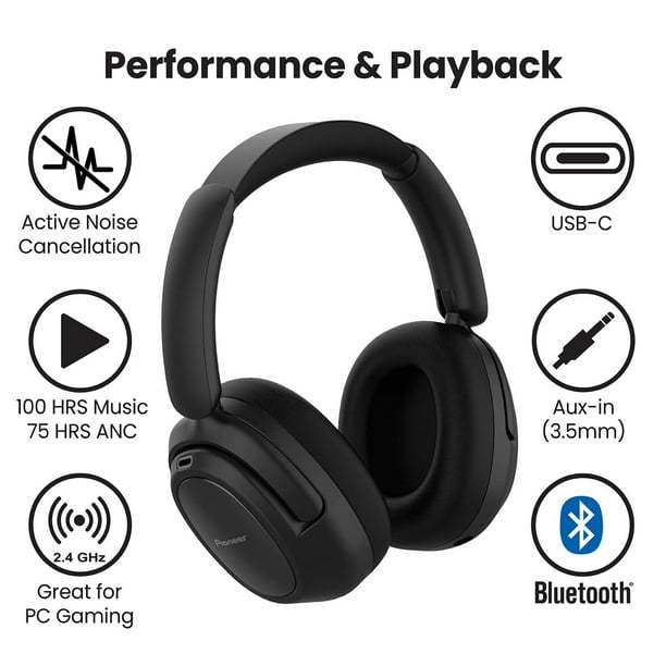 Pioneer A50 Dual Mode Wireless Headphones with Hybrid Active Noise