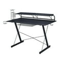 thumbnail image 9 of Techni Sport TS-200 Carbon Computer Gaming Desk with Shelving, Black, 9 of 9