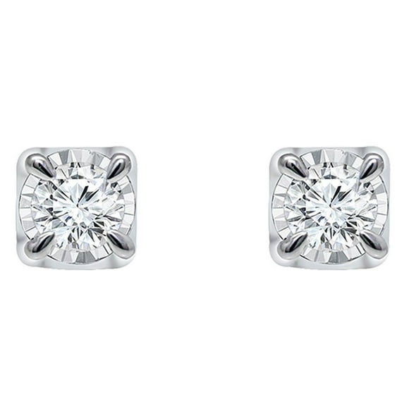 0.13 CT. T.W. Round Cut Diamond Stud Earrings in 14K Gold