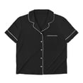 thumbnail image 7 of DreamMark Women's 2-Piece Short Sleeve and Short Notch Collar Pajama Set, 7 of 12