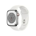 thumbnail image 1 of Apple Watch Series 8 GPS + Cellular 41mm Stainless Steel Case with Sport Band and Band Size, 1 of 10