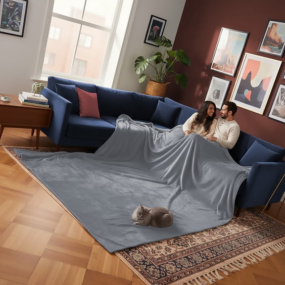 Oversized Cozy Night Cloud Throw Blanket, 110" x 132"