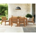 thumbnail image 1 of Member's Mark Lisbon Teak Deep Dining Set with Sunbrella Fabric, 7pc, 1 of 7