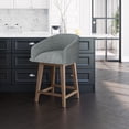 thumbnail image 1 of HH2 Home Upholstered Barrel Back Wood Adjustable Height Swivel Bar Stool, 1 of 19