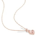 thumbnail image 4 of Morganite Heart Pendant with Diamond Accent in 14K Rose Gold, 4 of 5