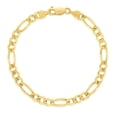 thumbnail image 1 of Solid Figaro Link Chain Bracelet in 14K Gold, 1 of 5