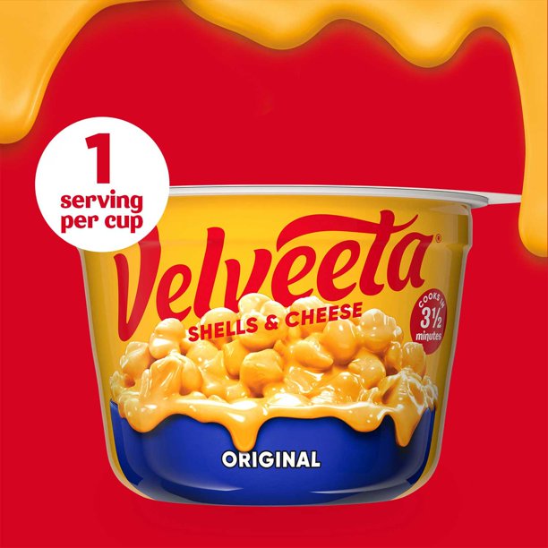 Velveeta Shells and Cheese Original Microwavable Sauce Cups, 2.39