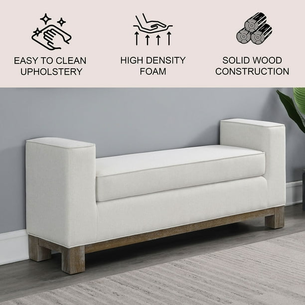 Cape Cod Upholstered Ottoman Bench, Assorted Sizes Colors