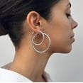 thumbnail image 7 of Italian Twisted Hoop Earrings in Sterling SIlver, 7 of 7