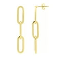 thumbnail image 2 of Paperclip Dangle Earrings in 14K Gold, 2 of 7