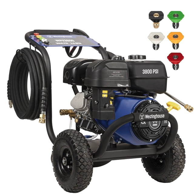 Westinghouse 3800 PSI 3.6 GPM 274cc Gas Powered Triplex Pump Cold Water Pressure Washer with 5-Quick Connect Nozzles
