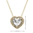 thumbnail image 3 of Lab Created Gemstone & Diamond Accent Heart Pendant Necklace in 14K Gold, 3 of 4