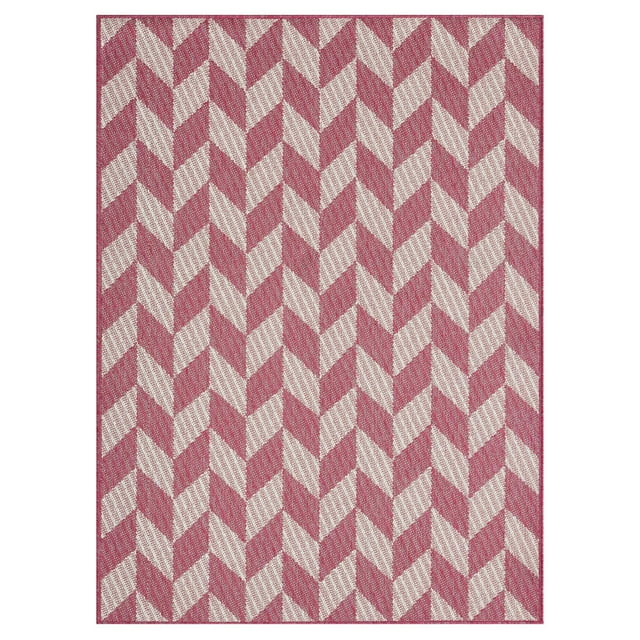 Nicole Miller New York Patio Country Calla Contemporary Herringbone Indoor/Outdoor Area Rug