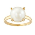 thumbnail image 1 of Honora Freshwater Cultured Button Pearl in 14k Yellow Gold Ring, 1 of 4