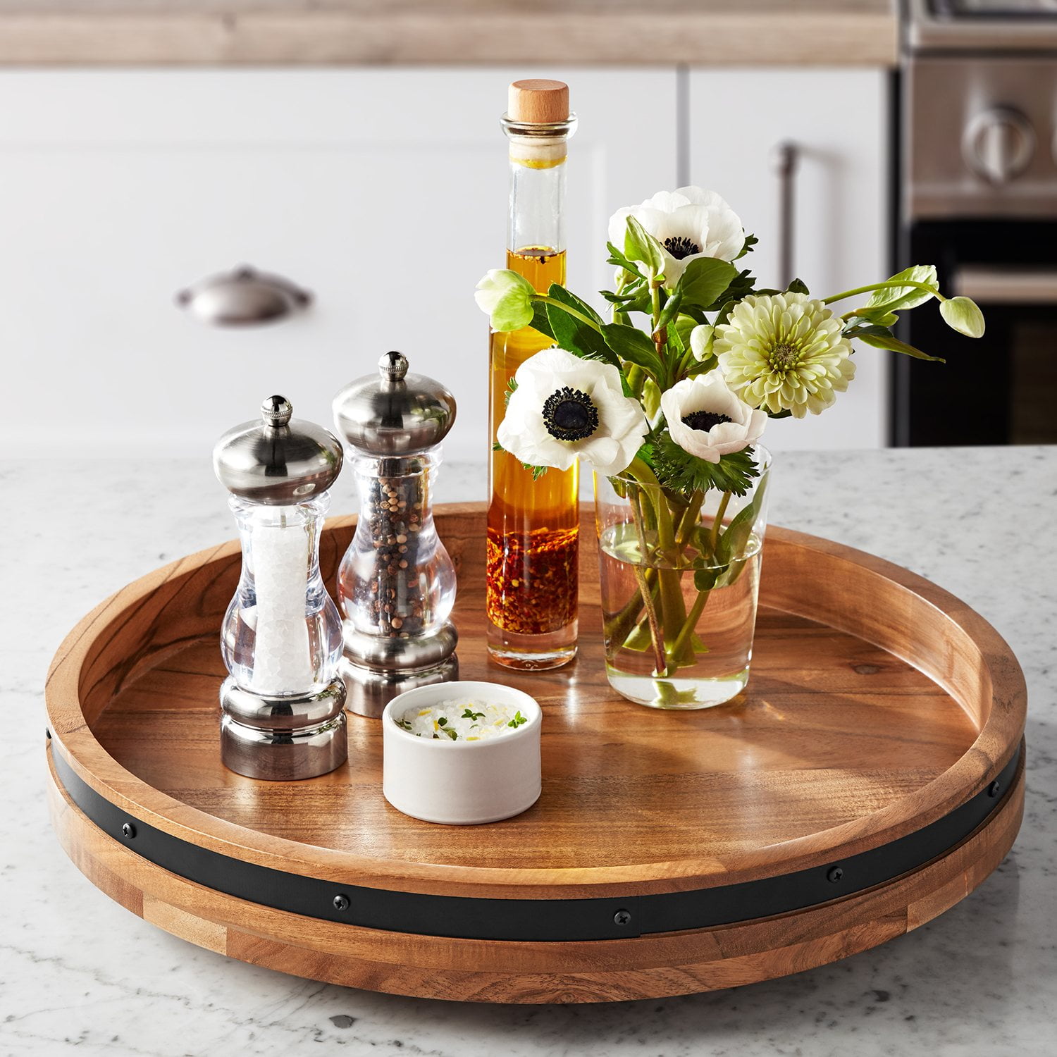 Member's Mark Acacia Wood Farmhouse Lazy Susan - Thumbnail 3