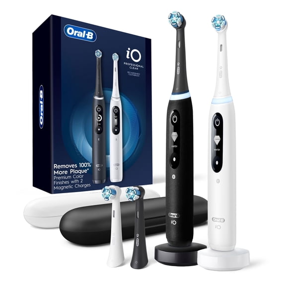 Oral-B iO Series 7 Electric Toothbrush, 2 pk., 4 Brush Heads, Choose Color