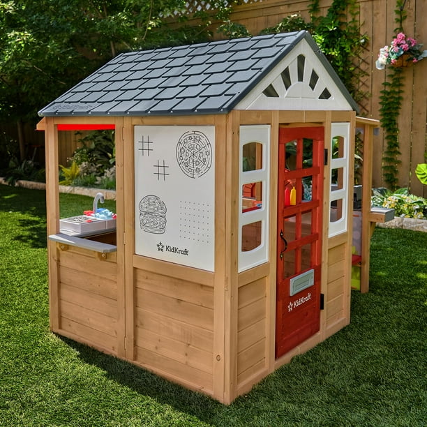 KidKraft Grill Chill Pizza Party Wooden Outdoor Playhouse
