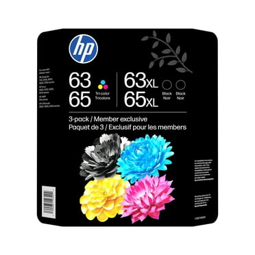 HP 63/65XL Color/Black Ink Cartridges Sam's Club 3-pk