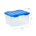 thumbnail image 8 of IRIS USA WeatherPro 44 Quart Clear Plastic Storage Box with Protective Gasket Lid, 19.7" x 15.75" x 11", 4 Piece Set, 8 of 8