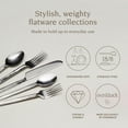 thumbnail image 2 of Over&Back Hammered Shiny Stainless Flatware, 20-Piece, 2 of 9