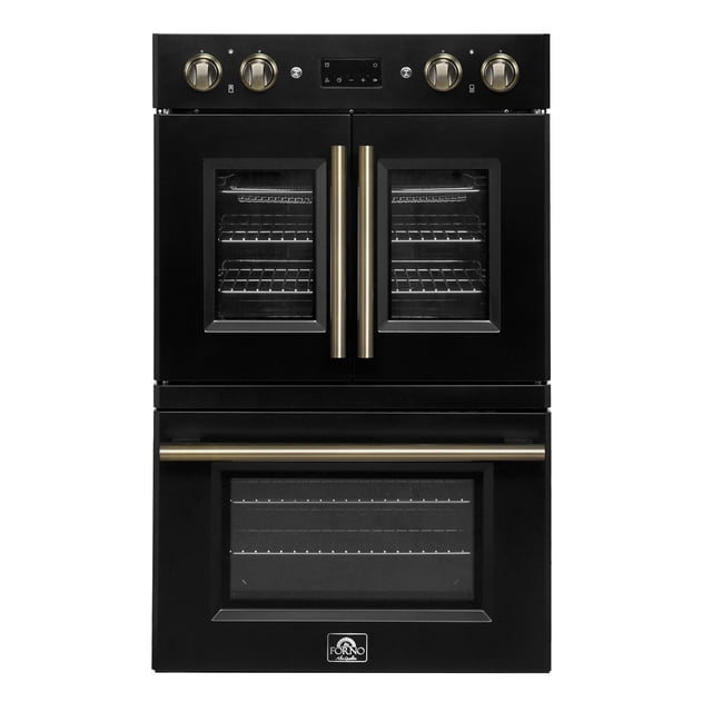 FORNO Asti 30-Inch Double Electric Wall Oven with Upper French Doors